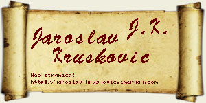 Jaroslav Krušković vizit kartica